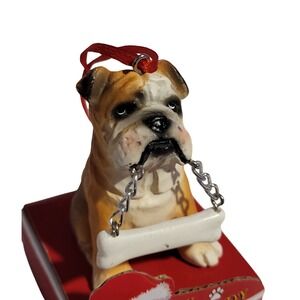 Bulldog‎ Christmas Ornament My Best Friend Holiday Bull Dog Bone